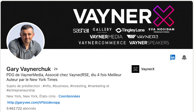 Profil LinkekIn GaryVee